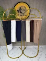 Beli Lastikli Double Krep Kumaş Dar Paça Pantolon