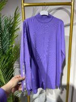 3710 Kolu Fermuar Detaylı Merserize Tunik