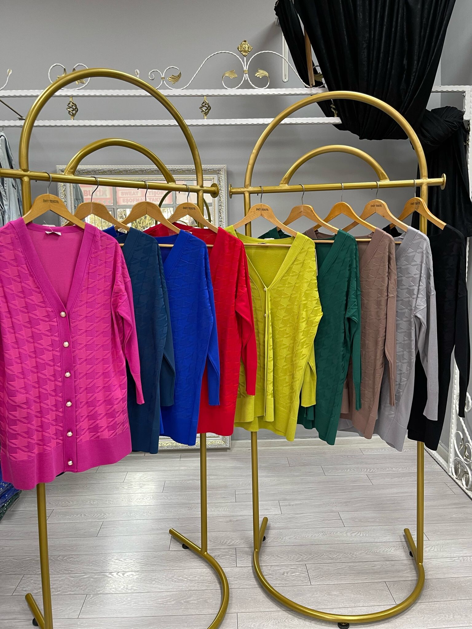 Kazayağı Desenli Merserize Hırka