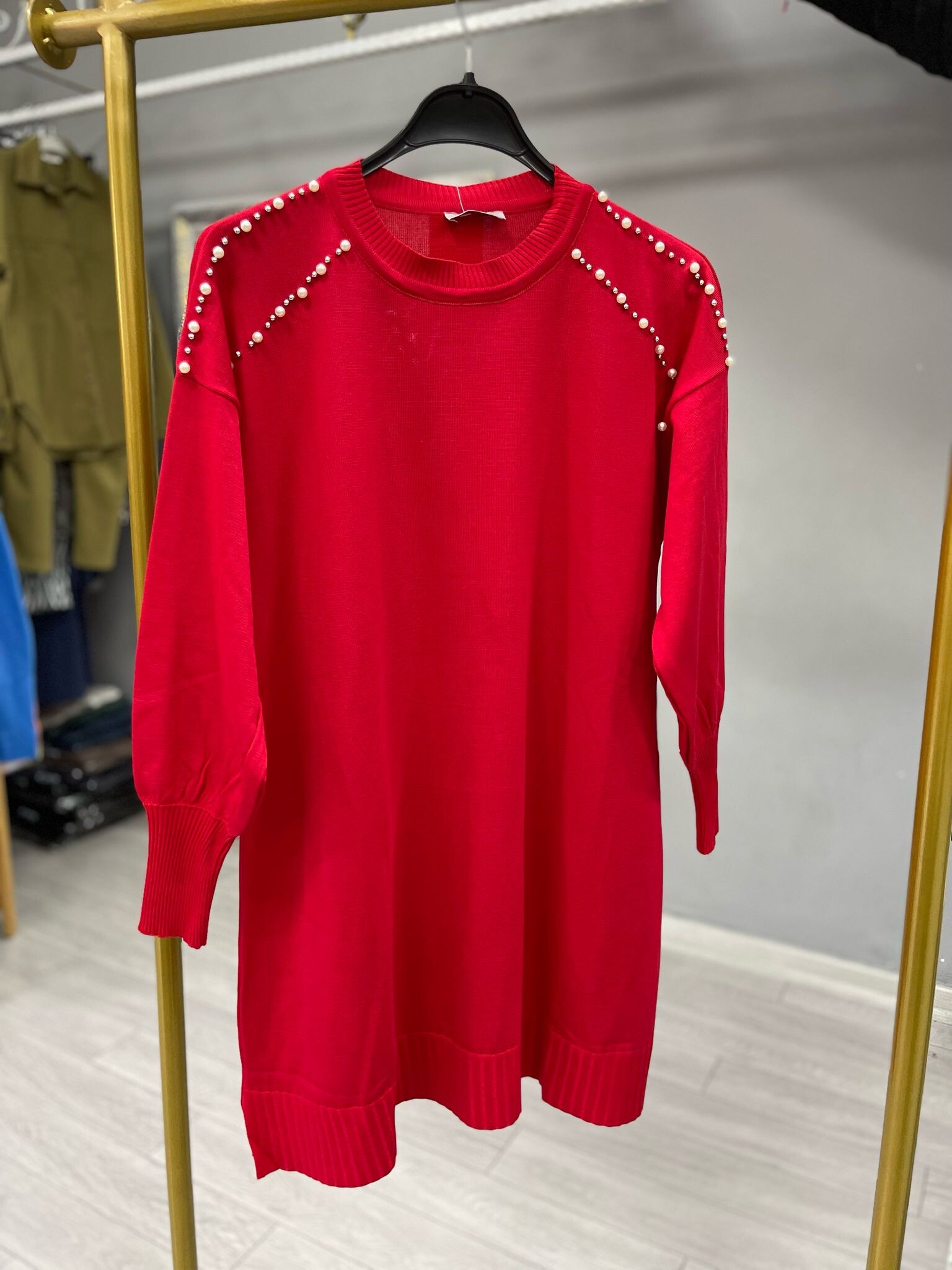 3714 Omzu İncili Merserize Tunik