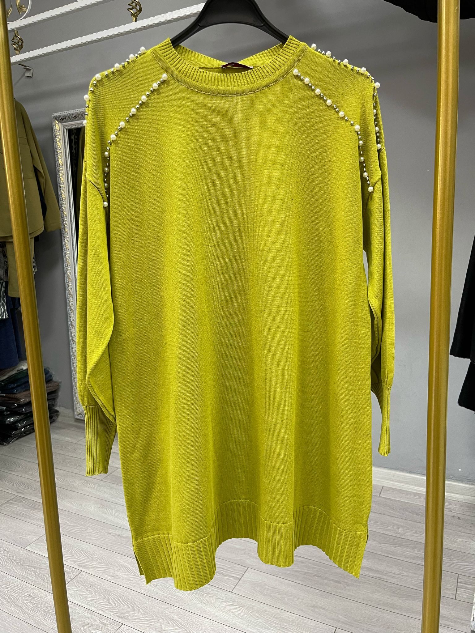 3714 Omzu İncili Merserize Tunik