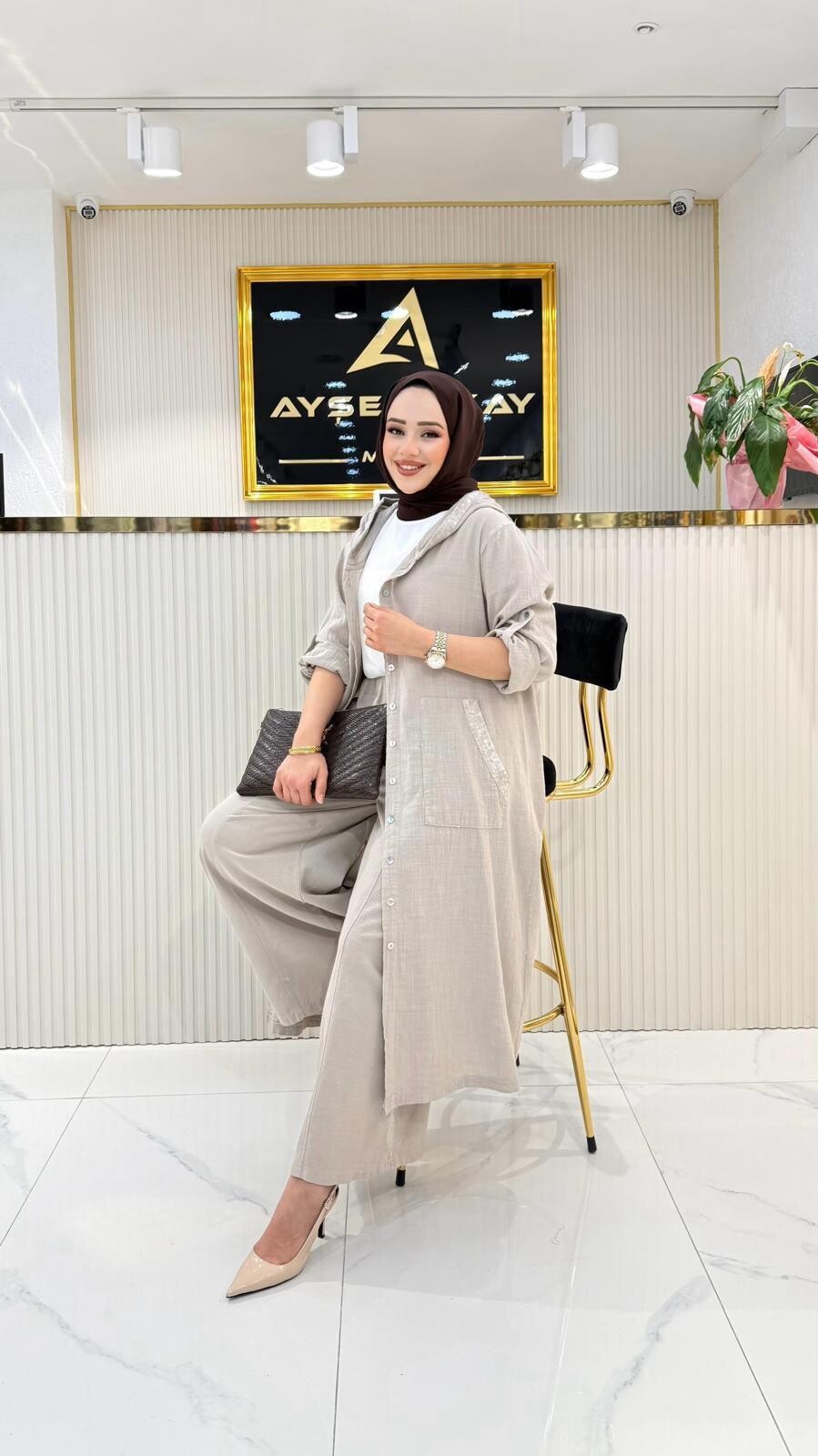 Ayşe Akay Pullu Keten Takım