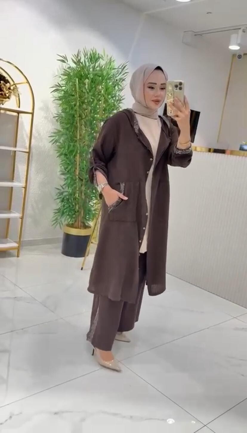 Ayşe Akay Pullu Keten Takım