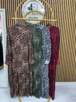 Ayşe Akay Leoparlı Desenli Elbise