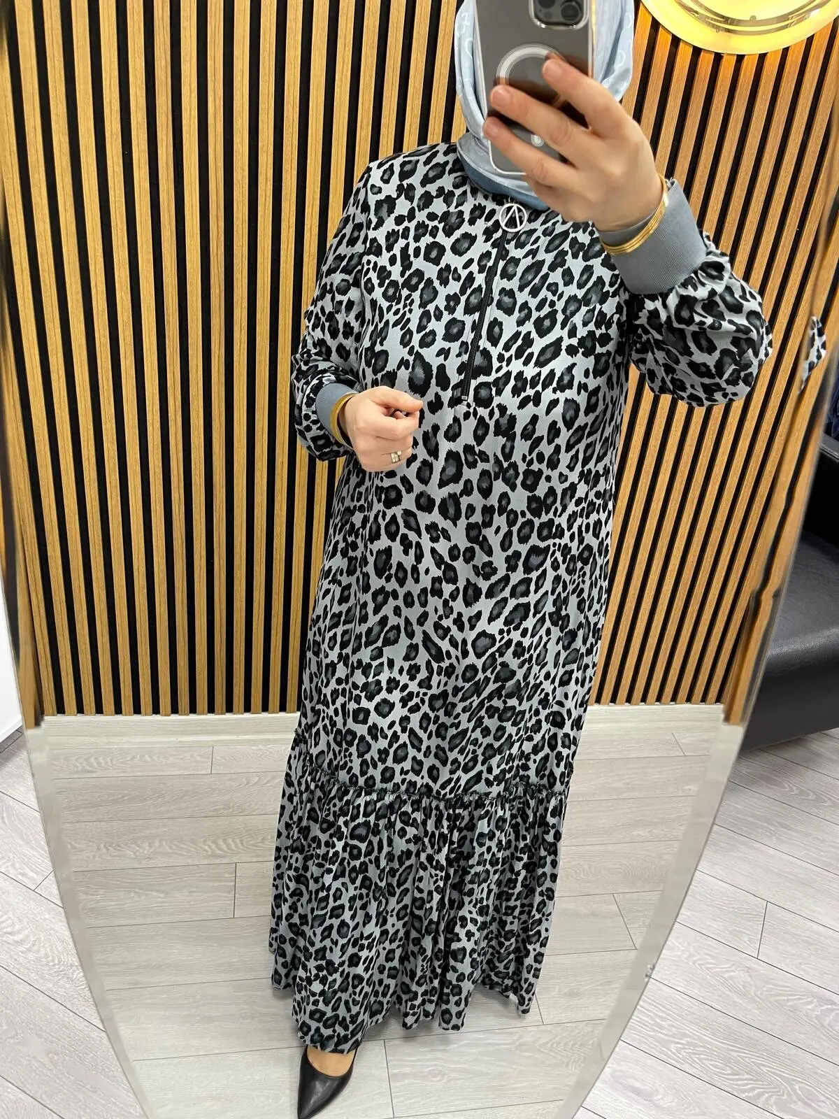 Ayşe Akay Leoparlı Desenli Elbise