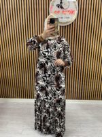 Ayşe Akay Zebra Desenli Elbise