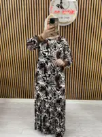 Ayşe Akay Zebra Desenli Elbise