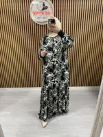 Ayşe Akay Zebra Desenli Elbise