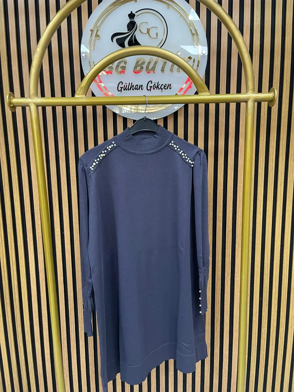 3712 Çapraz İncili Merserize Tunik