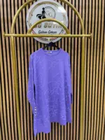 5101 Dalga Desenli Merserize Tunik