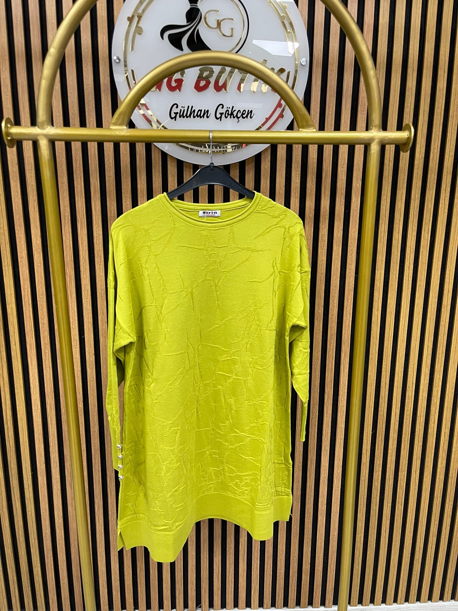 5101 Dalga Desenli Merserize Tunik