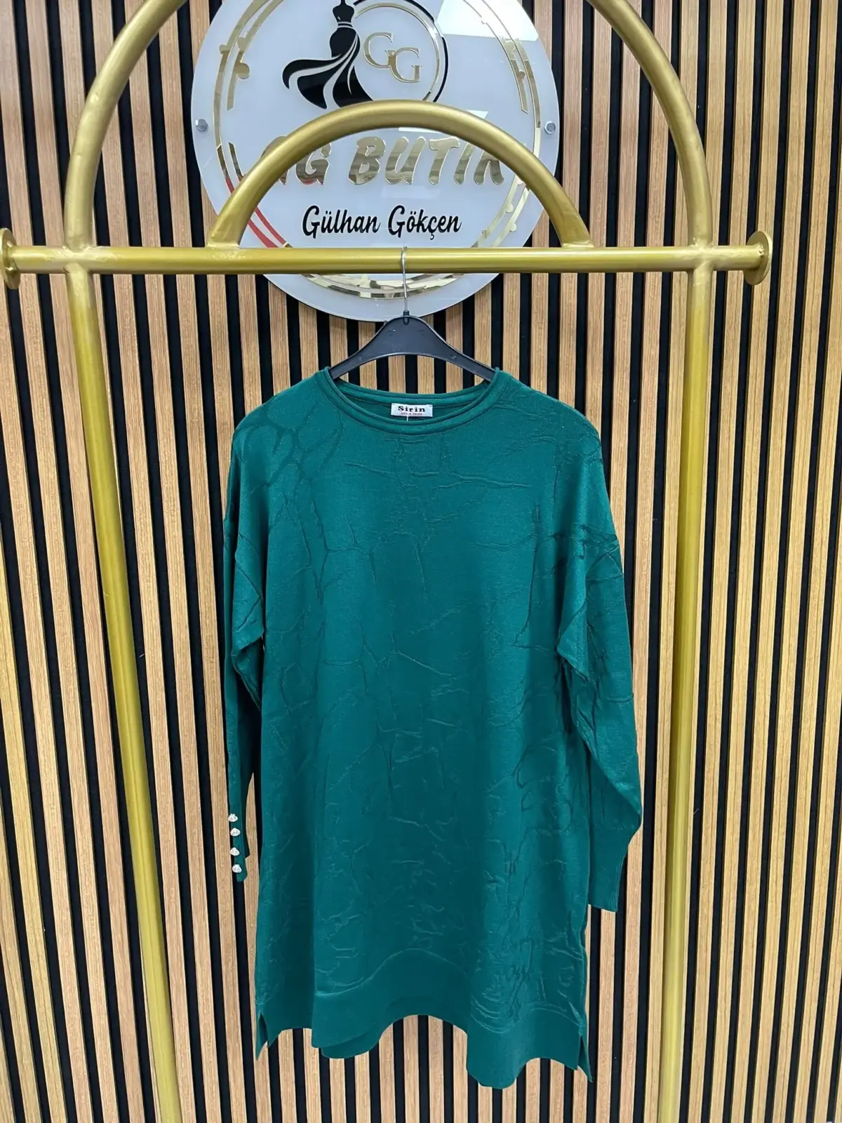 5101 Dalga Desenli Merserize Tunik