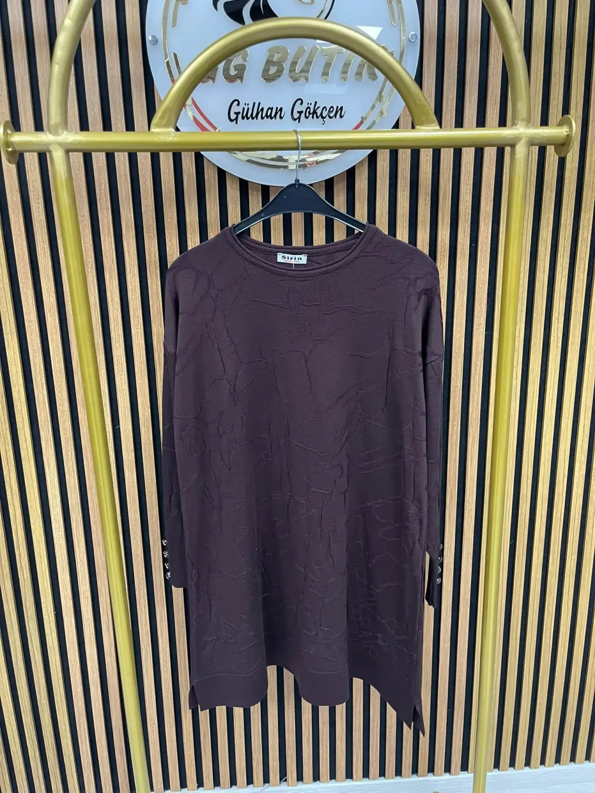 5101 Dalga Desenli Merserize Tunik