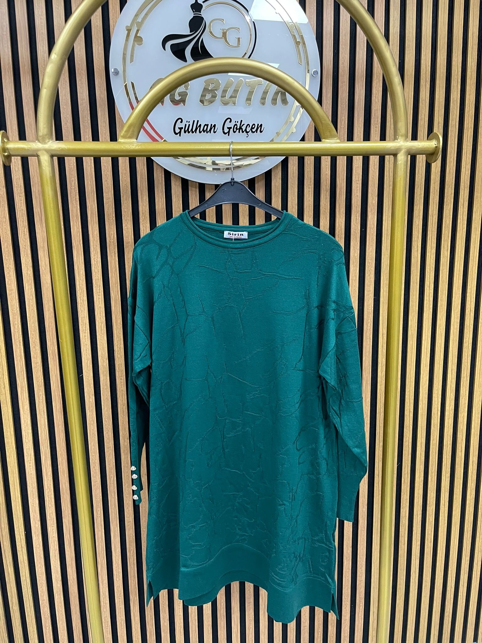 5101 Dalga Desenli Merserize Tunik