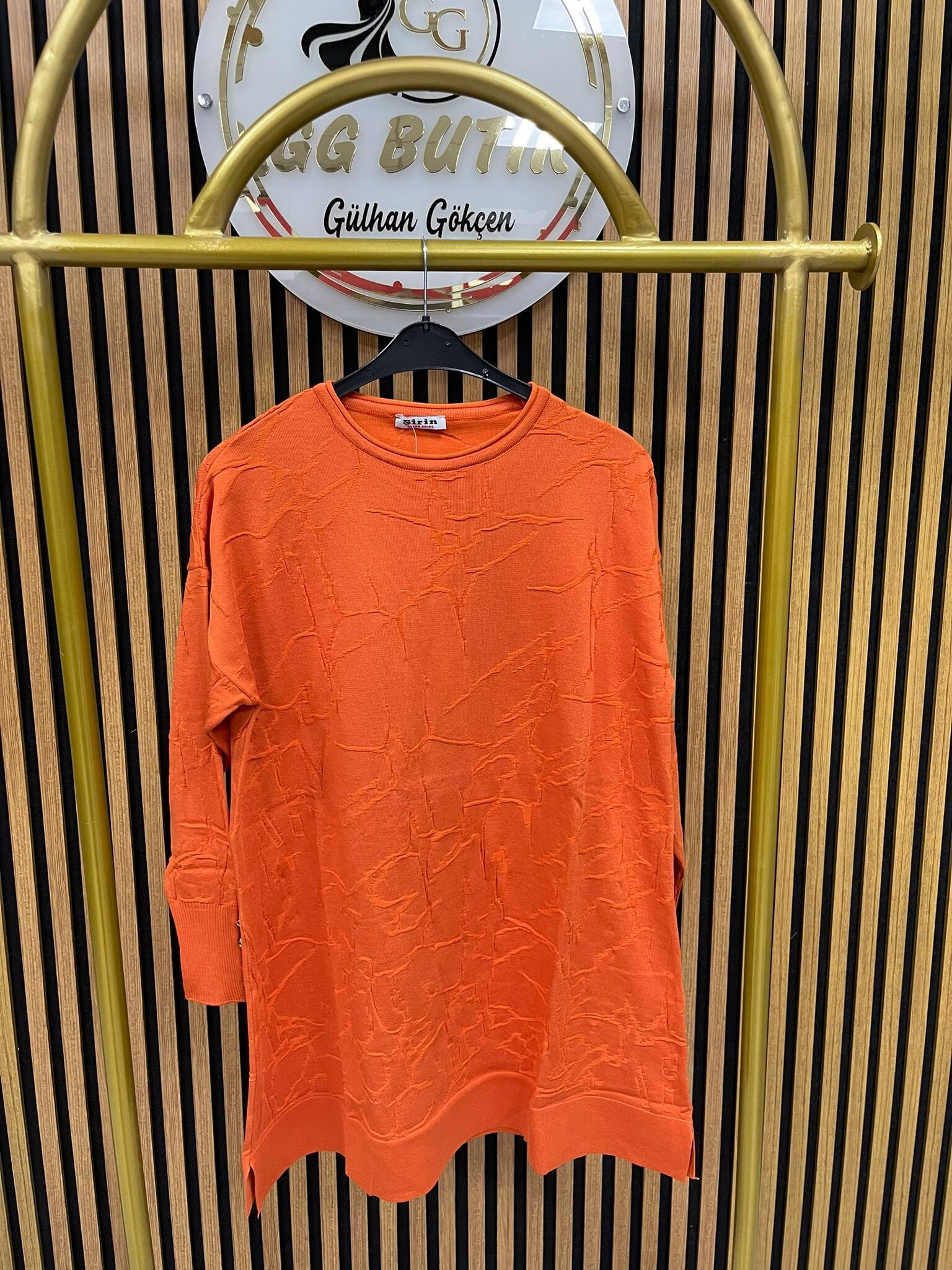 5101 Dalga Desenli Merserize Tunik