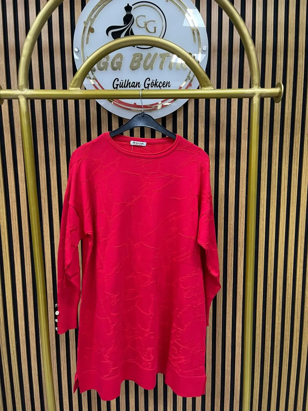 5101 Dalga Desenli Merserize Tunik