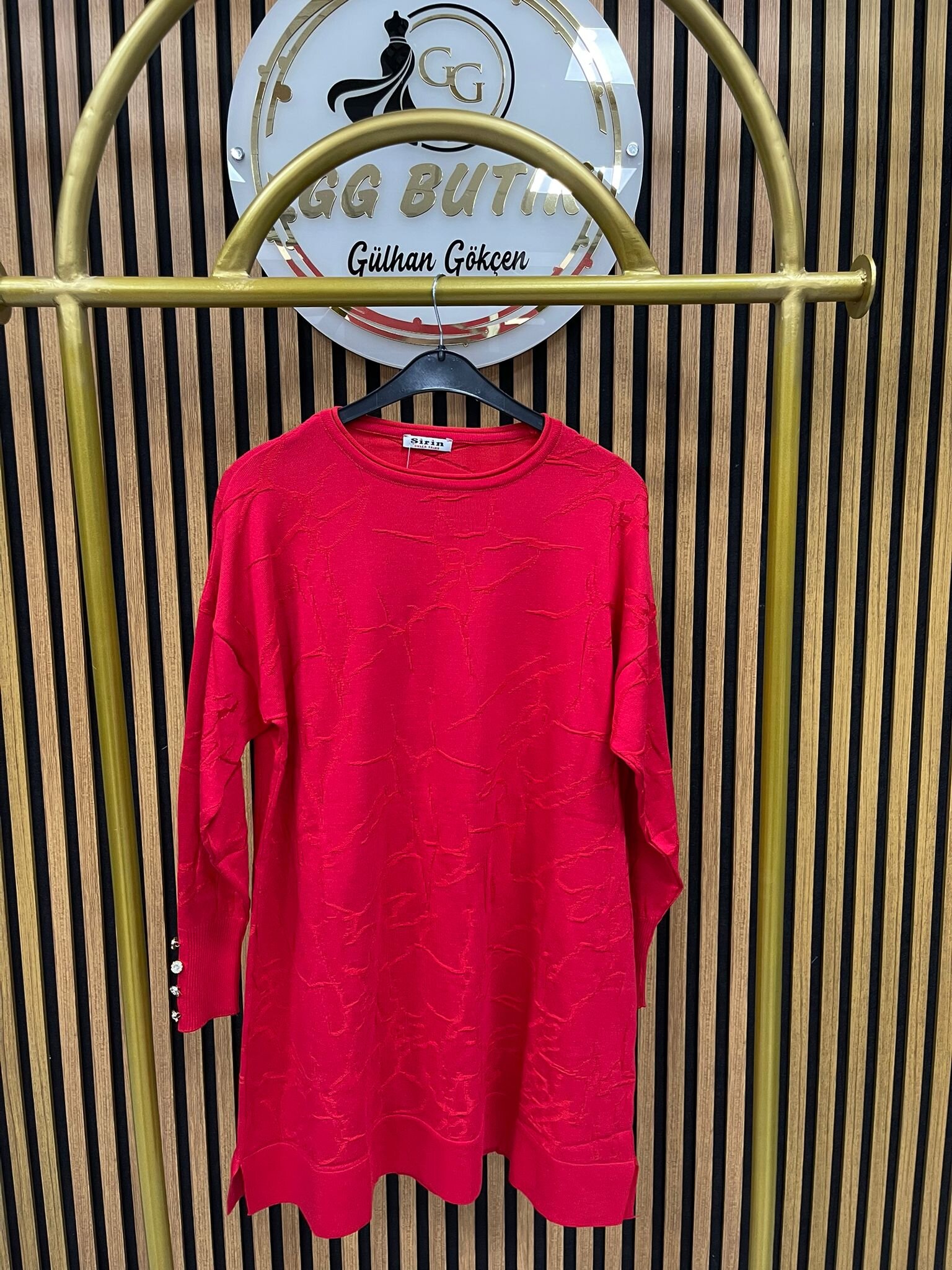 5101 Dalga Desenli Merserize Tunik