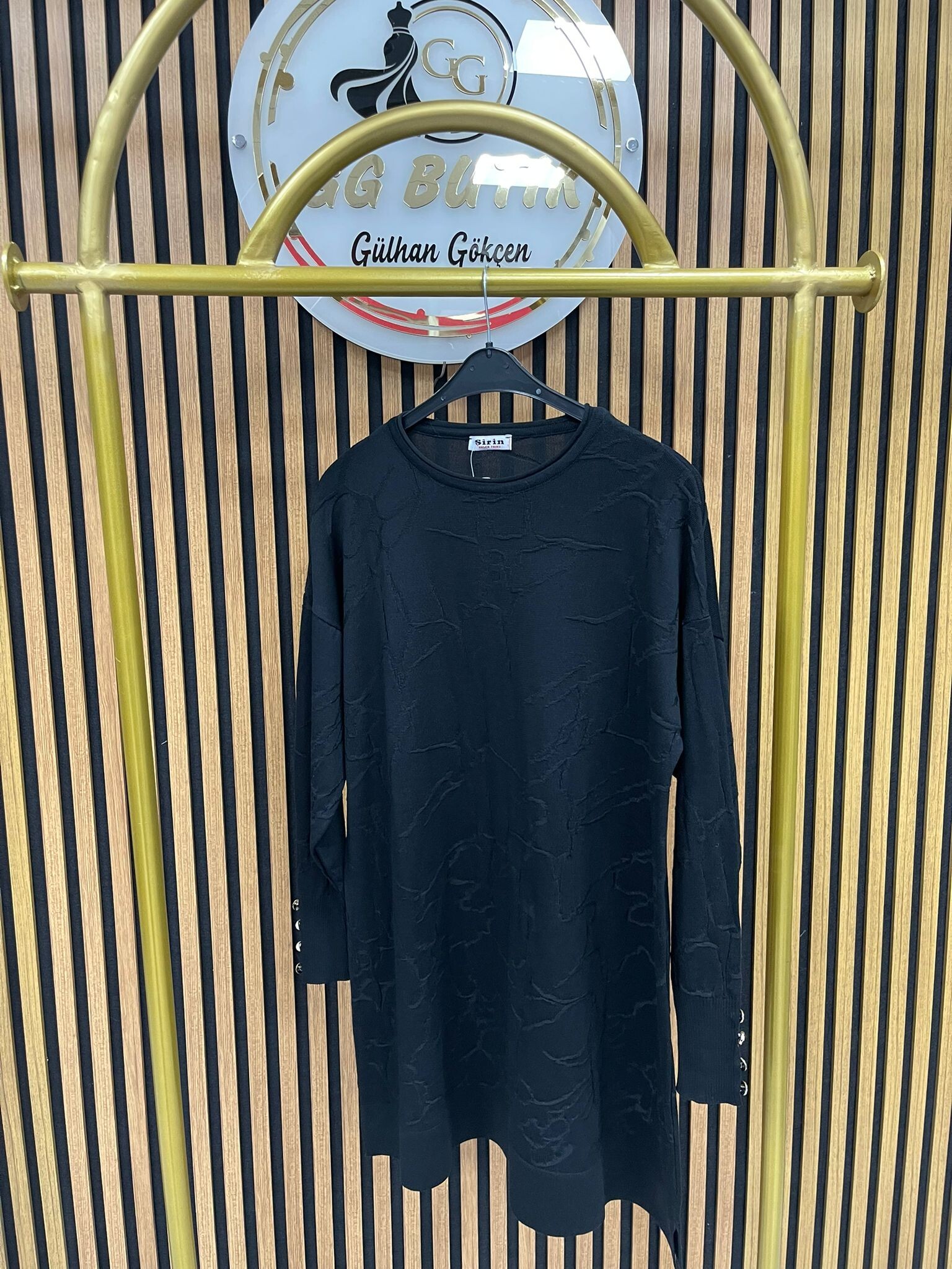 5101 Dalga Desenli Merserize Tunik