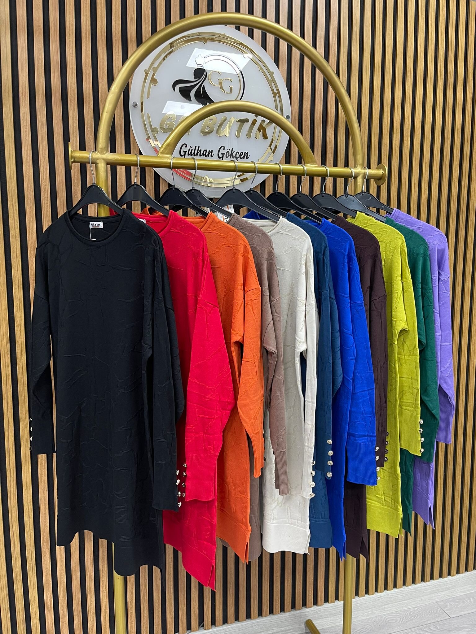 5101 Dalga Desenli Merserize Tunik