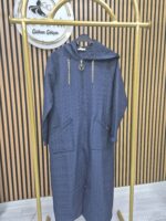 Kapşonlu Fermuarlı Trenç Kaban