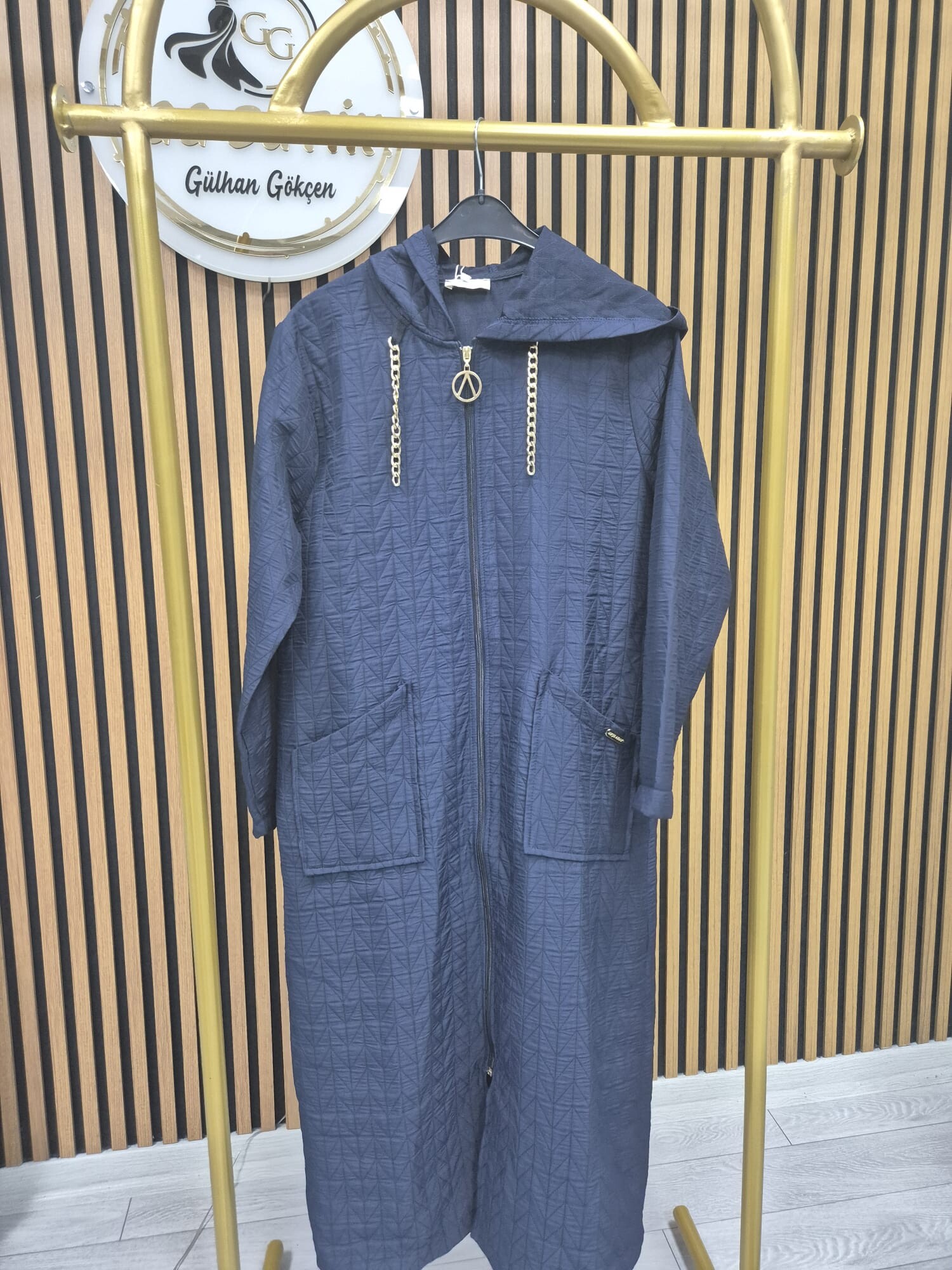 Kapşonlu Fermuarlı Trenç Kaban