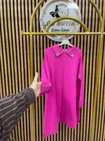 5118 Yakası İncili Merserize Tunik