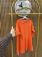 5118 Yakası İncili Merserize Tunik