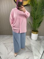 27268 İkoll pamuklu Dokuma Çizgili Kadın Gömlek