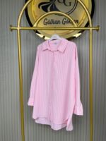 27268 İkoll pamuklu Dokuma Çizgili Kadın Gömlek