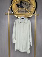 27268 İkoll pamuklu Dokuma Çizgili Kadın Gömlek