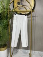 Beli Lastikli Double Krep Kumaş Bol Paça Pantolon