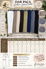 Beli Lastikli Double Krep Kumaş Dar Paça Pantolon