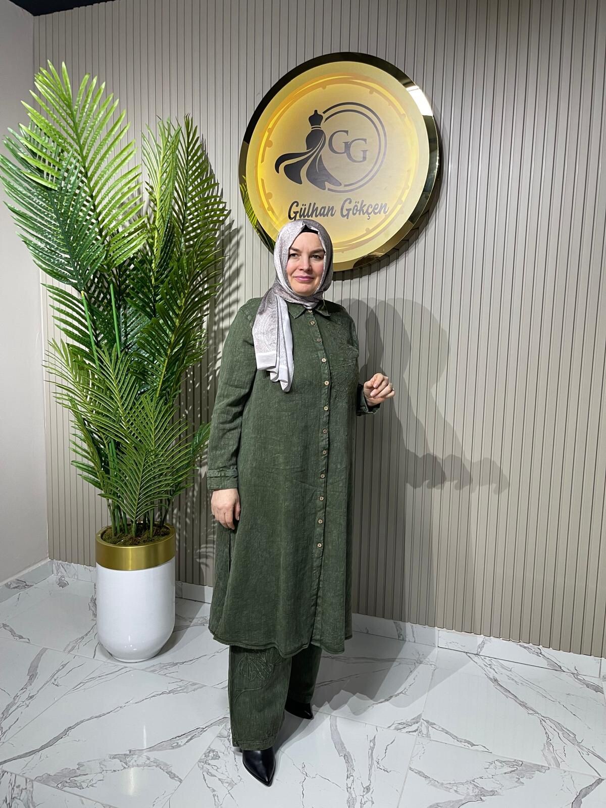 Ayşe Akay Lale Takım Haki Yeşil