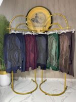 Ayşe Akay Pantolonlu İpek Cupra Dalga Desenli İkili Takım