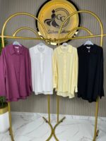 36470 İkoll Keten Görünümlü Pamuklu Kadın Gömlek