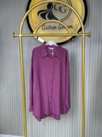 36470 İkoll Keten Görünümlü Pamuklu Kadın Gömlek