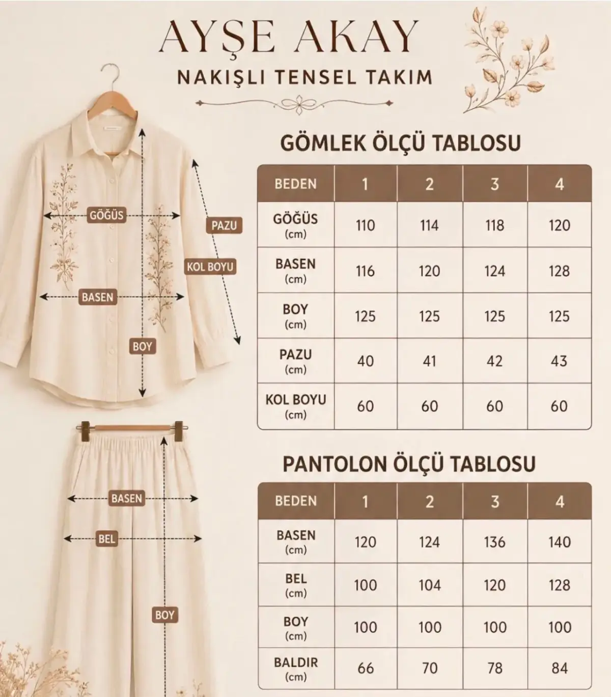 %100 Pamuklu Nakış Detaylı İNCE 2'Lİ TAKIM