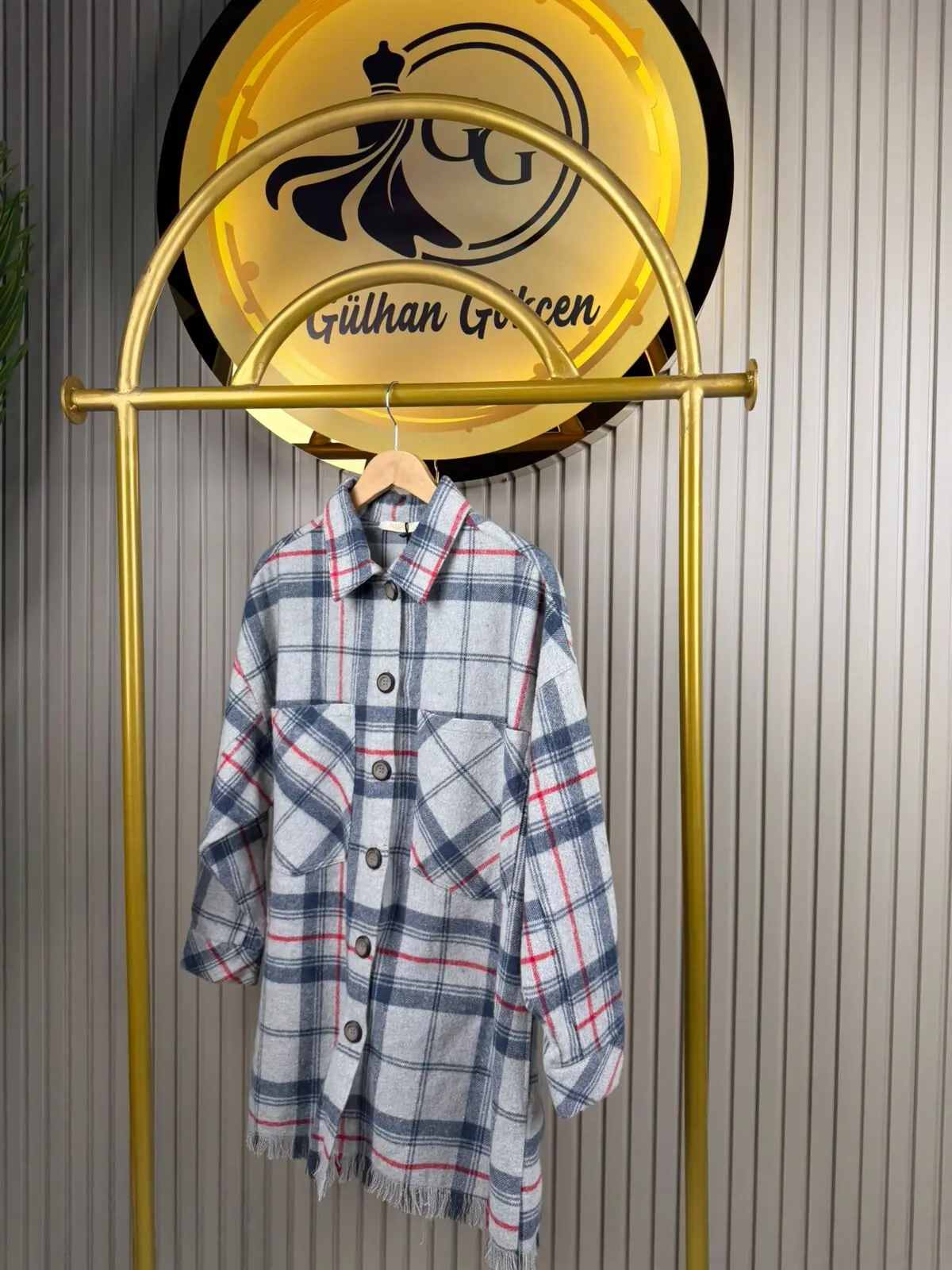 Belemir Moda Ekose Uzun Gömlek