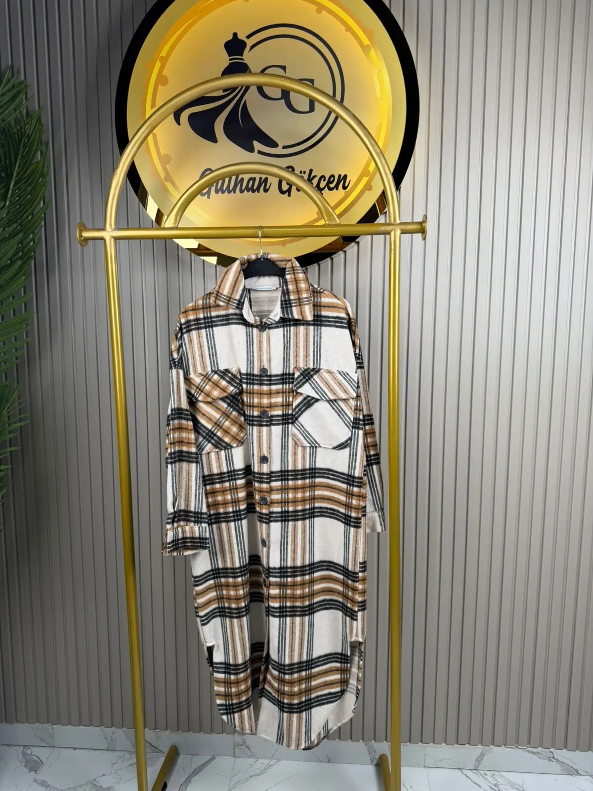 Belemir Moda Ekose Uzun Gömlek