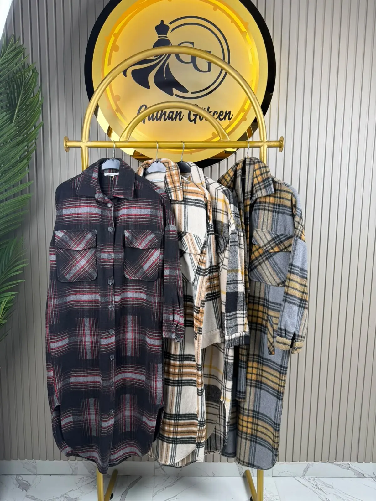 Belemir Moda Ekose Uzun Gömlek