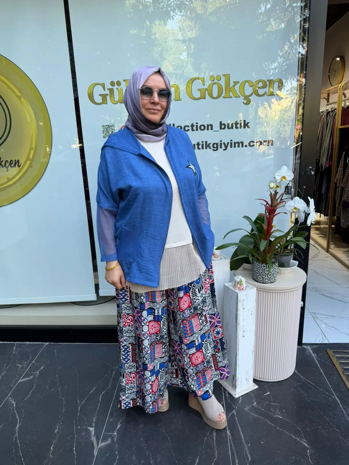 Karışık Desen Viskon Pantolon