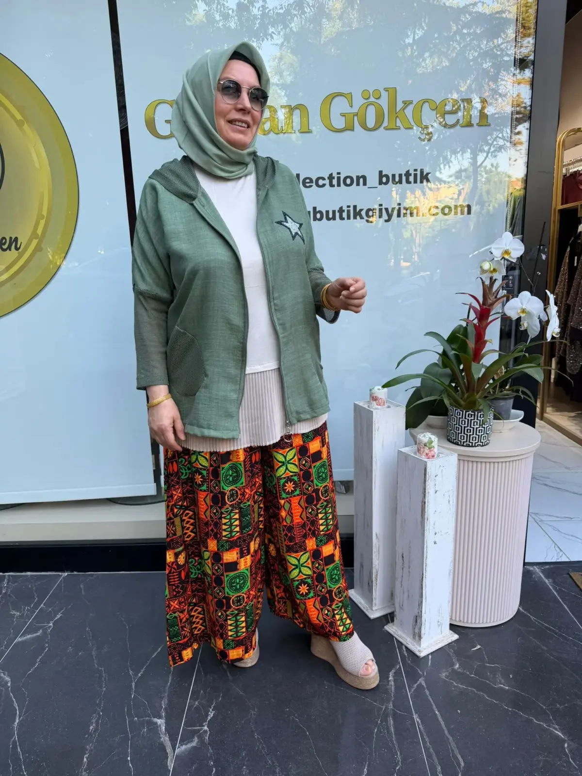 Karışık Desen Viskon Pantolon