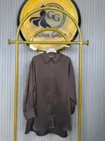 Kraşlı Saten İkoll Gömlek