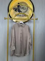 Kraşlı Saten İkoll Gömlek