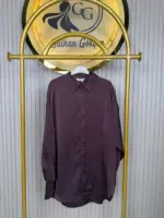 Kraşlı Saten İkoll Gömlek