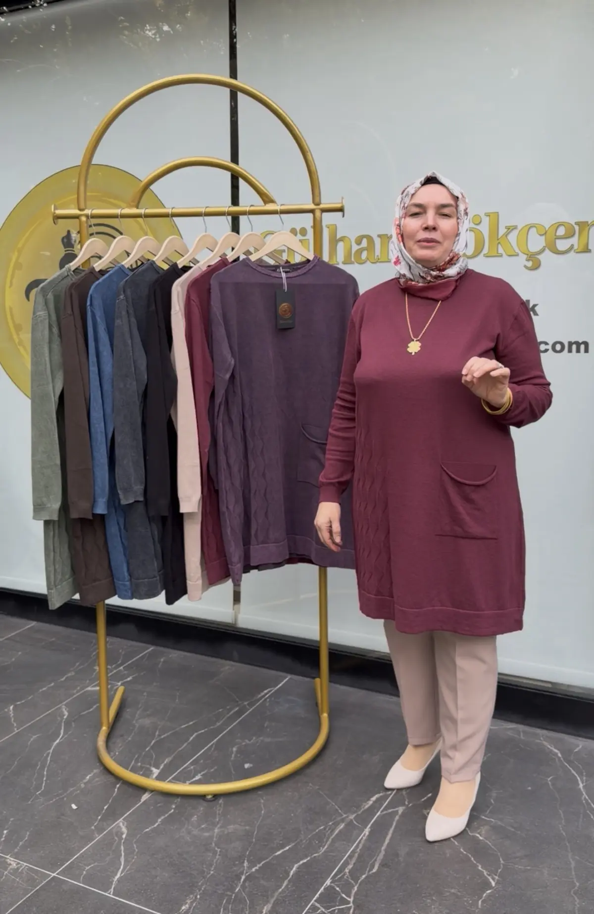 % 100 pamuk yıkamalı triko tunik