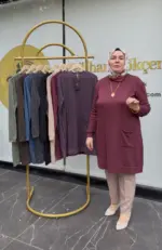 % 100 pamuk yıkamalı triko tunik